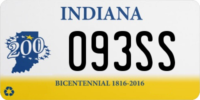 IN license plate 093SS