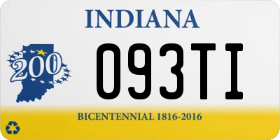 IN license plate 093TI