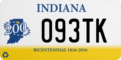 IN license plate 093TK