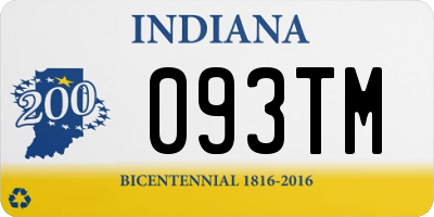 IN license plate 093TM