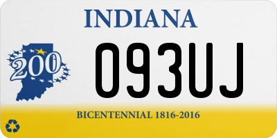 IN license plate 093UJ