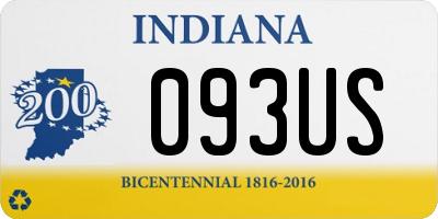 IN license plate 093US