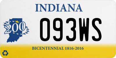 IN license plate 093WS