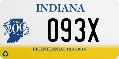 IN license plate 093X