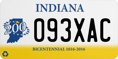 IN license plate 093XAC