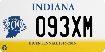 IN license plate 093XM