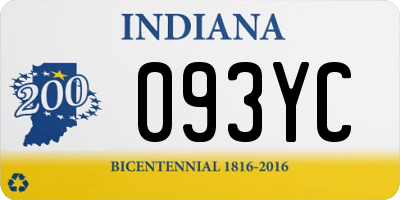 IN license plate 093YC