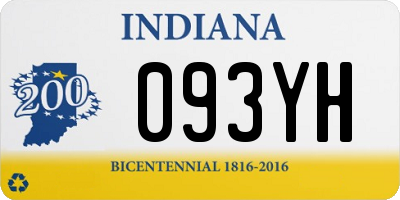 IN license plate 093YH