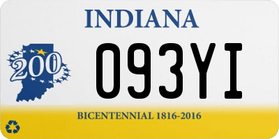 IN license plate 093YI