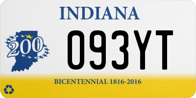 IN license plate 093YT