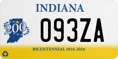 IN license plate 093ZA