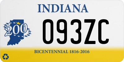 IN license plate 093ZC