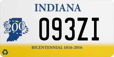 IN license plate 093ZI