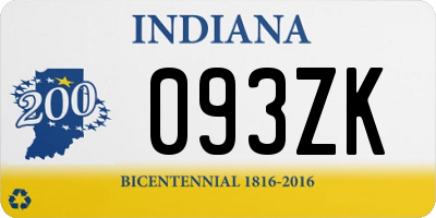 IN license plate 093ZK