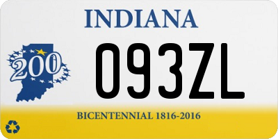 IN license plate 093ZL