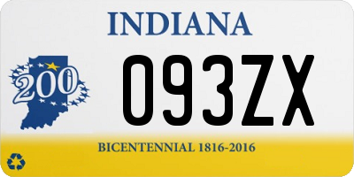 IN license plate 093ZX