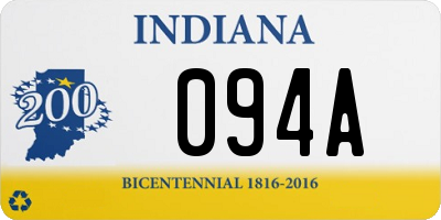 IN license plate 094A