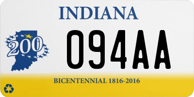 IN license plate 094AA