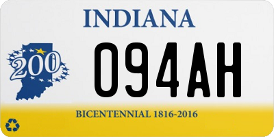 IN license plate 094AH