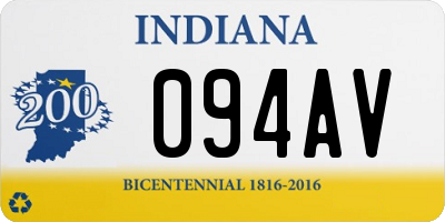 IN license plate 094AV