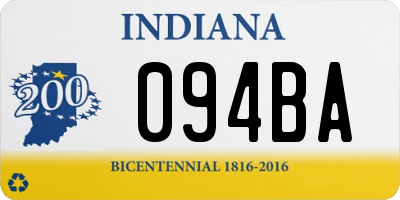 IN license plate 094BA