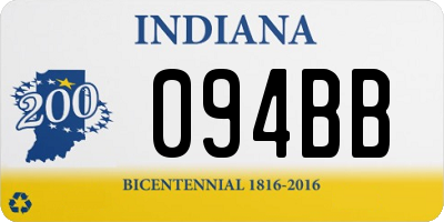 IN license plate 094BB