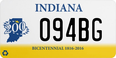 IN license plate 094BG