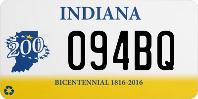 IN license plate 094BQ