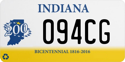 IN license plate 094CG