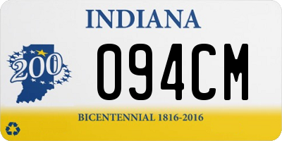 IN license plate 094CM