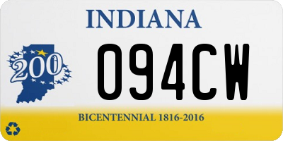 IN license plate 094CW