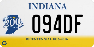 IN license plate 094DF