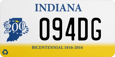 IN license plate 094DG