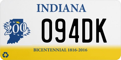 IN license plate 094DK