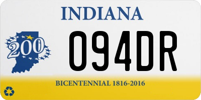 IN license plate 094DR