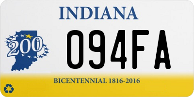 IN license plate 094FA