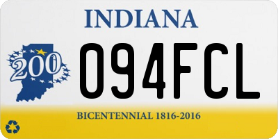 IN license plate 094FCL