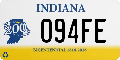 IN license plate 094FE