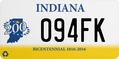 IN license plate 094FK