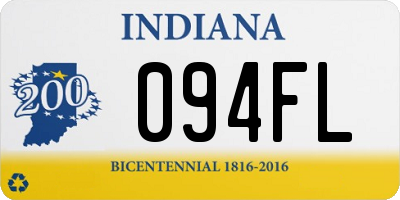 IN license plate 094FL