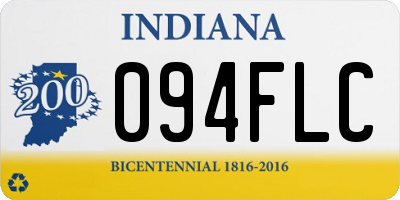 IN license plate 094FLC