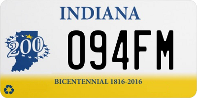 IN license plate 094FM