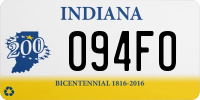 IN license plate 094FO