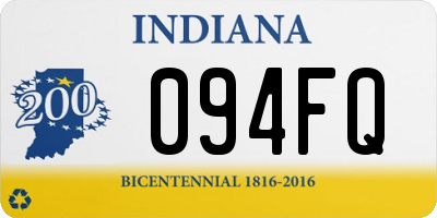 IN license plate 094FQ