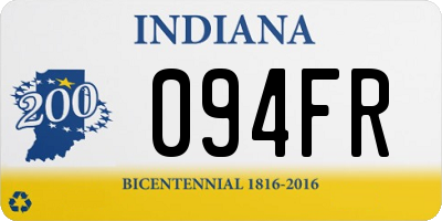 IN license plate 094FR