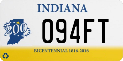 IN license plate 094FT