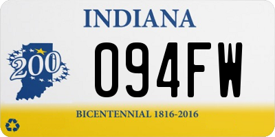 IN license plate 094FW