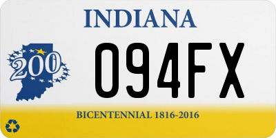 IN license plate 094FX