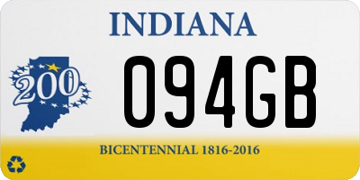 IN license plate 094GB