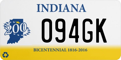 IN license plate 094GK